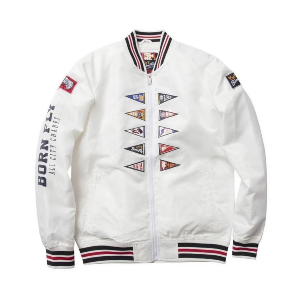 BORN FLY MEN'S NEW SCHOOL NYLON JACKET